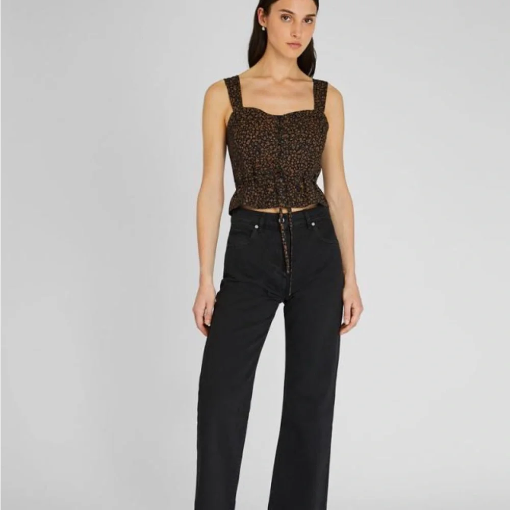 TOPS | CLUB MONACO WOMEN TIE TANK BROWN PRINT - Picture 3 of 8
